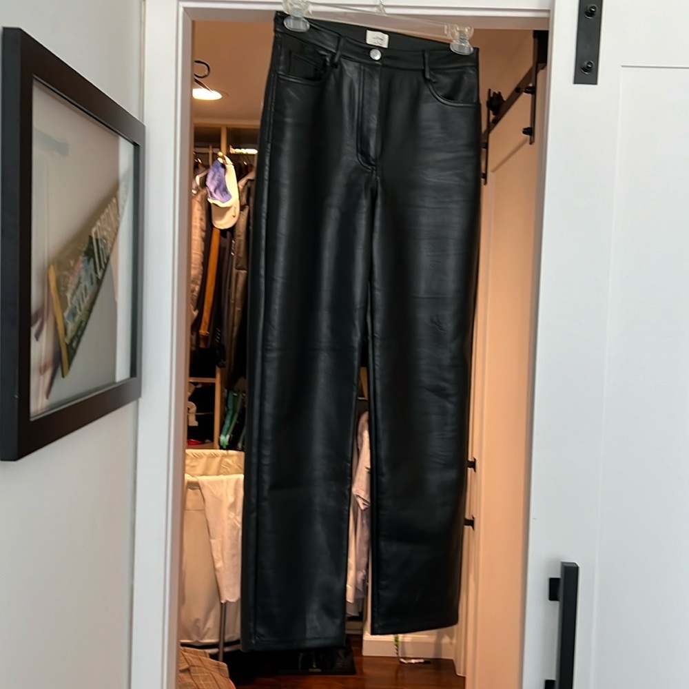 Rarely worn faux leather pants